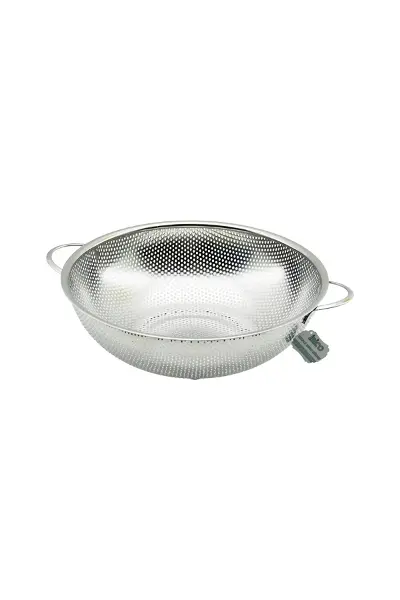 28CM Metal Kulplu Çelik Sepet Süzgeç İnce Tel Ayaklı