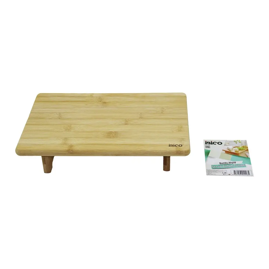 Dikdörtgen Ayaklı Mini Sofra MODEL=32X21.5CM Bambu Ahşap Kesim Panosu