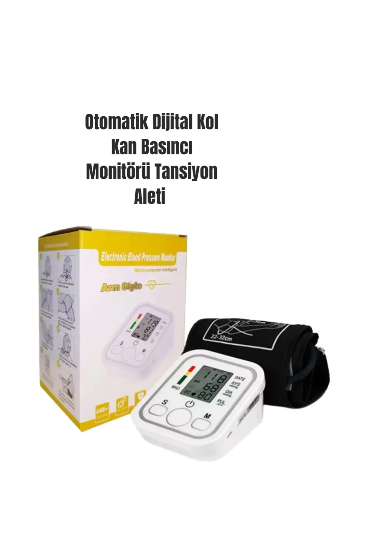 Taşınabilir Pil ve USB Girişli Tansiyon Aleti
