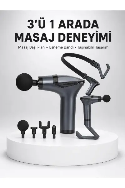 Titreşimli Şarjlı Masaj Aleti 3in1 Fonksiyonel Çok Amaçlı Model Yeni Nesil