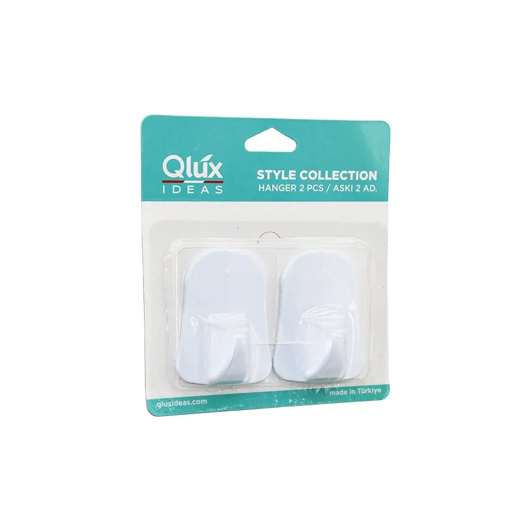 Qlux L-00735 2PCS Opak Beyaz Plastik Askı