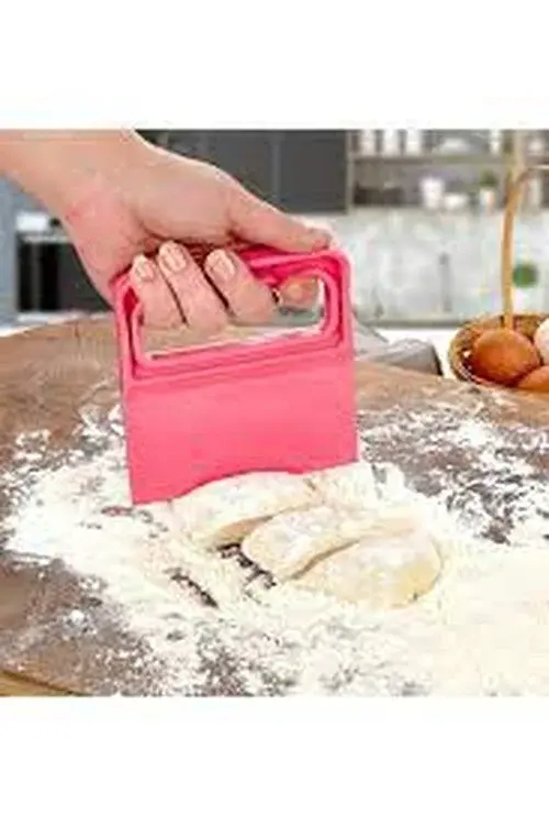 Saplı Hamur Kesici - Kazıyıcı Plastik Spatula