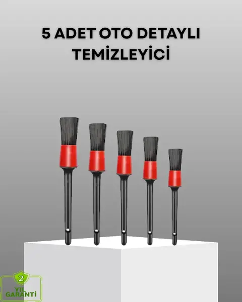 5 Parça Detay Tezlik Fırçası Seti Jant Motor Havalandırma İç Dış Tezlik