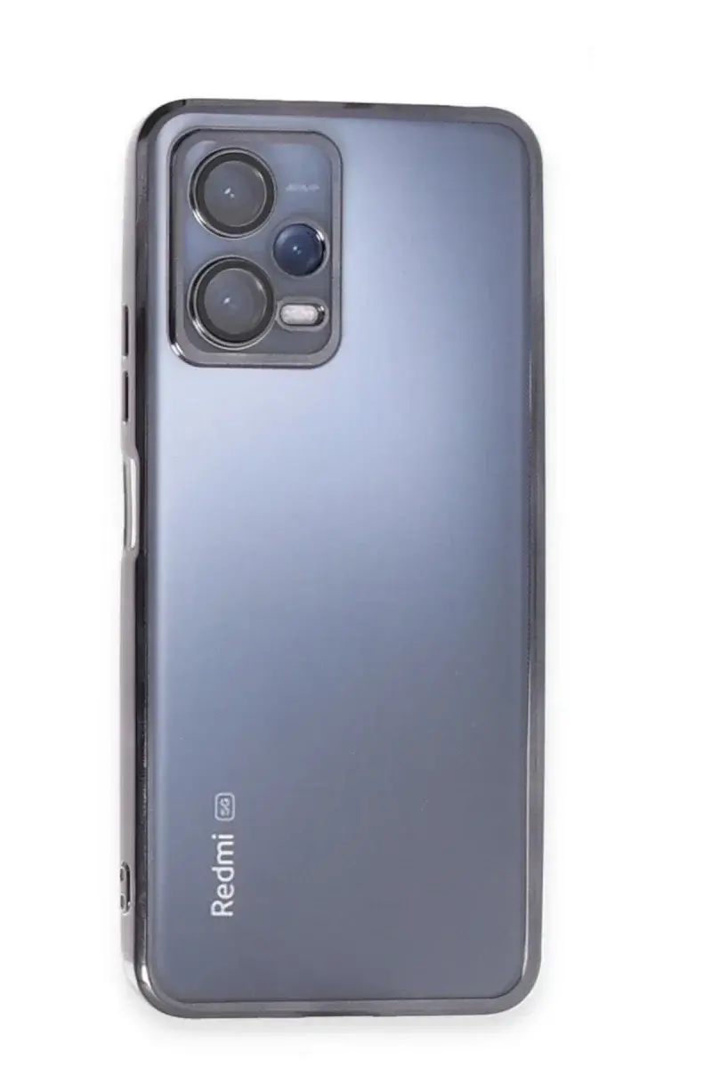 Xiao Red Note 12 Pro 5G Kılıf Razer Lensli Silikon - Siyah