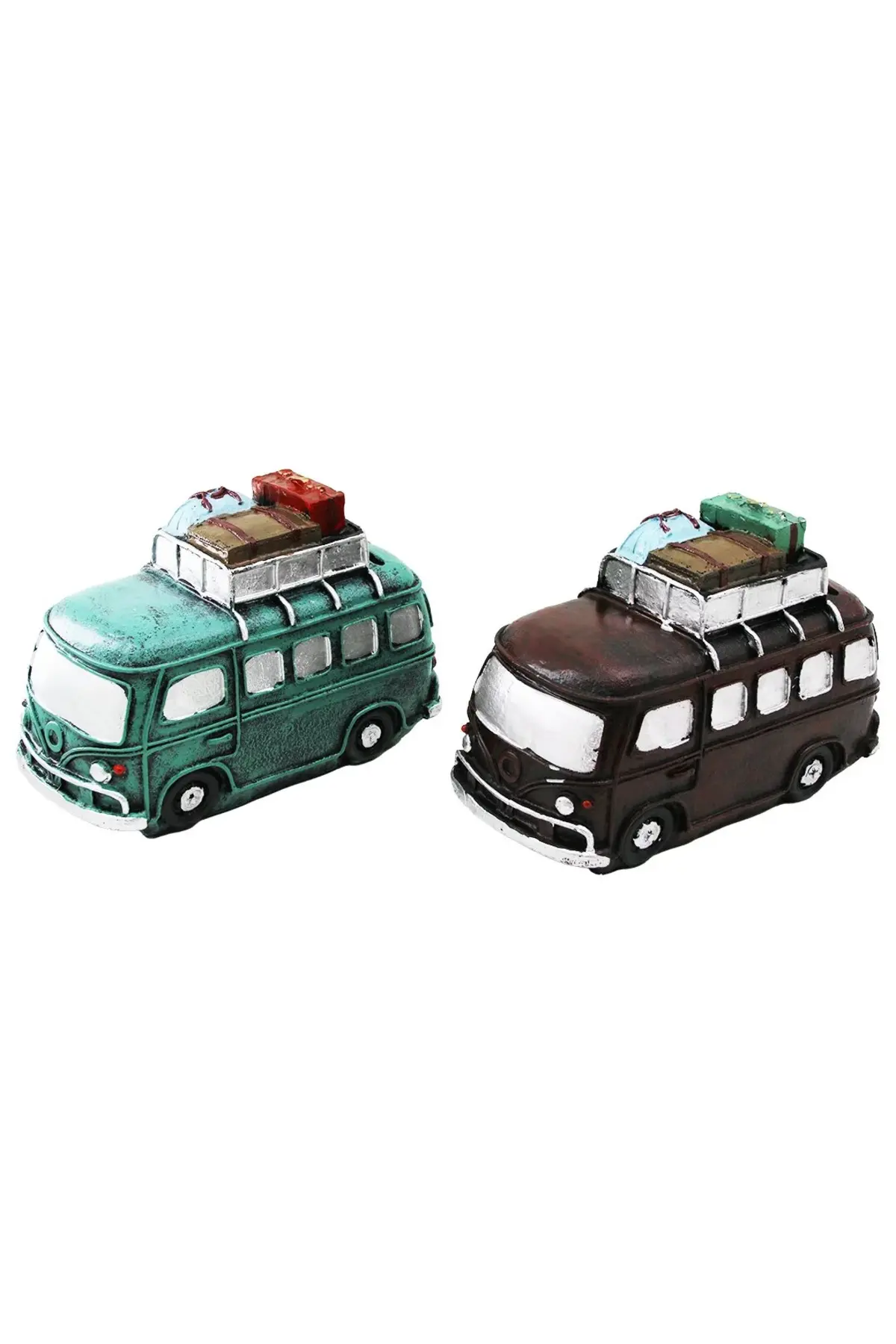 Otobüs Vintage Dekoratif Biblo - Kumbara Renkli 22X14X 9CM Reçine
