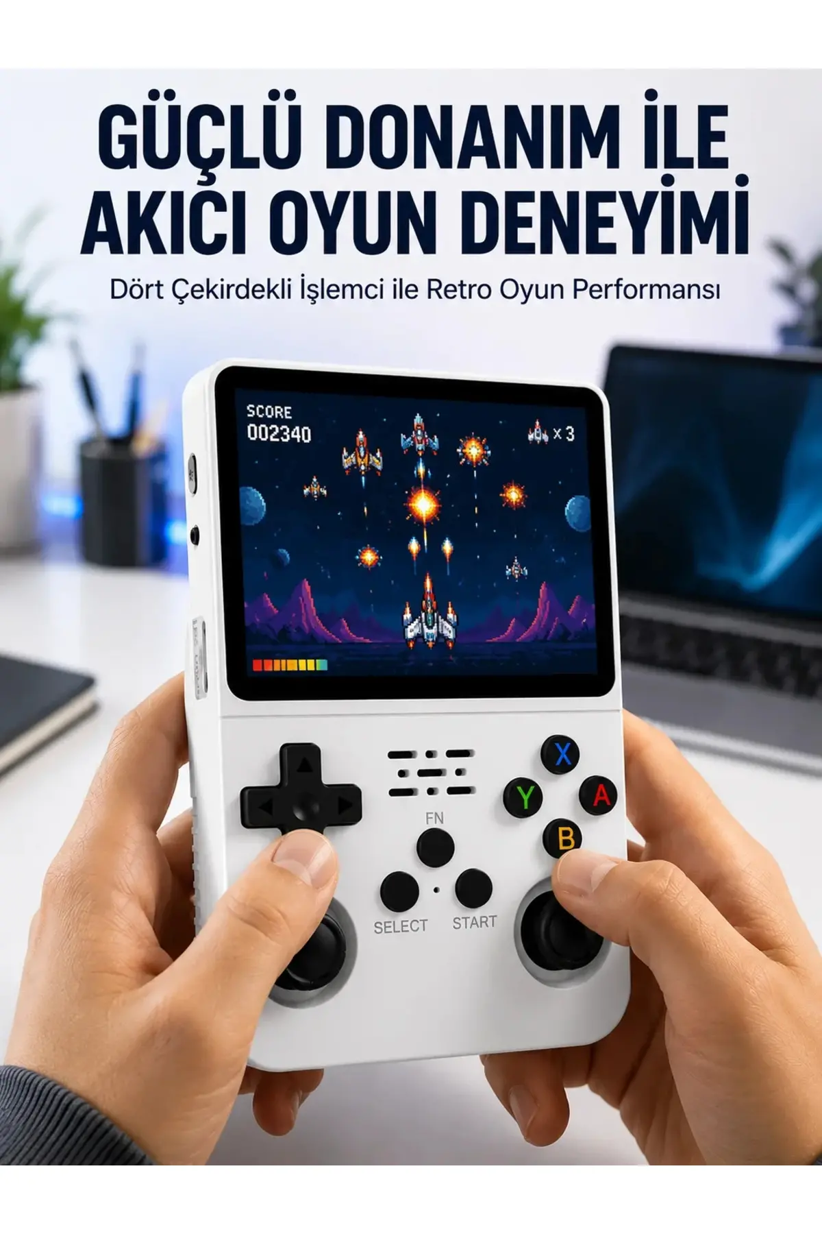 Retro El Konsolu 64 GB – 15.000 Oyun, Geniş Platform Desteği, 3.5” IPS Ekran Yeni Nesil