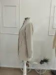 Kadın Uzun Kollu Yakalı önü Düğmeli Ithal Kaşe Astarlı Kaban-5