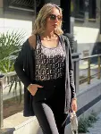 Kadın Uzun Kollu Krep üçlü Takım-5