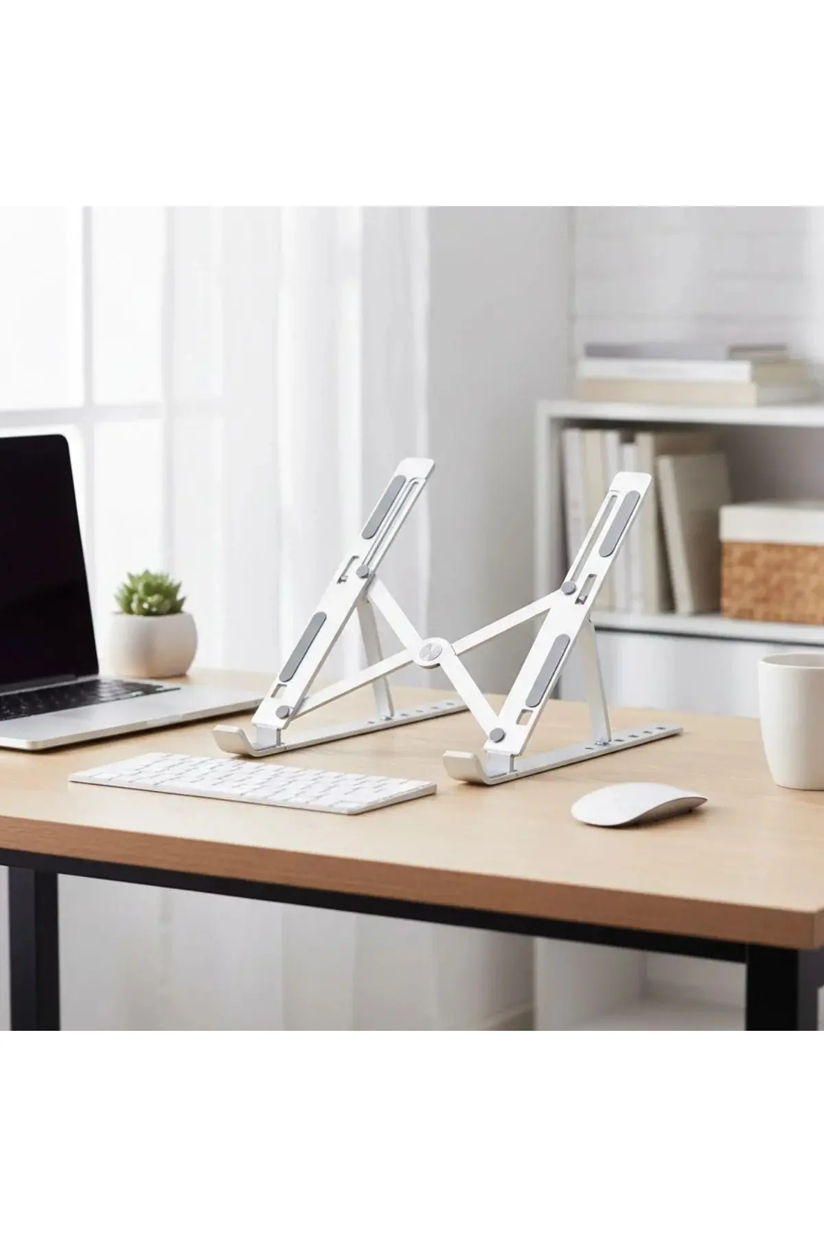 Plastik Katlanır Tablet Standı – Ayarlanabilir Açılı, Taşınabilir Masaüstü Telefon ve Tablet Tutucu
