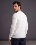 Erkek Bisiklet Yaka çizgi Desenli Triko-2
