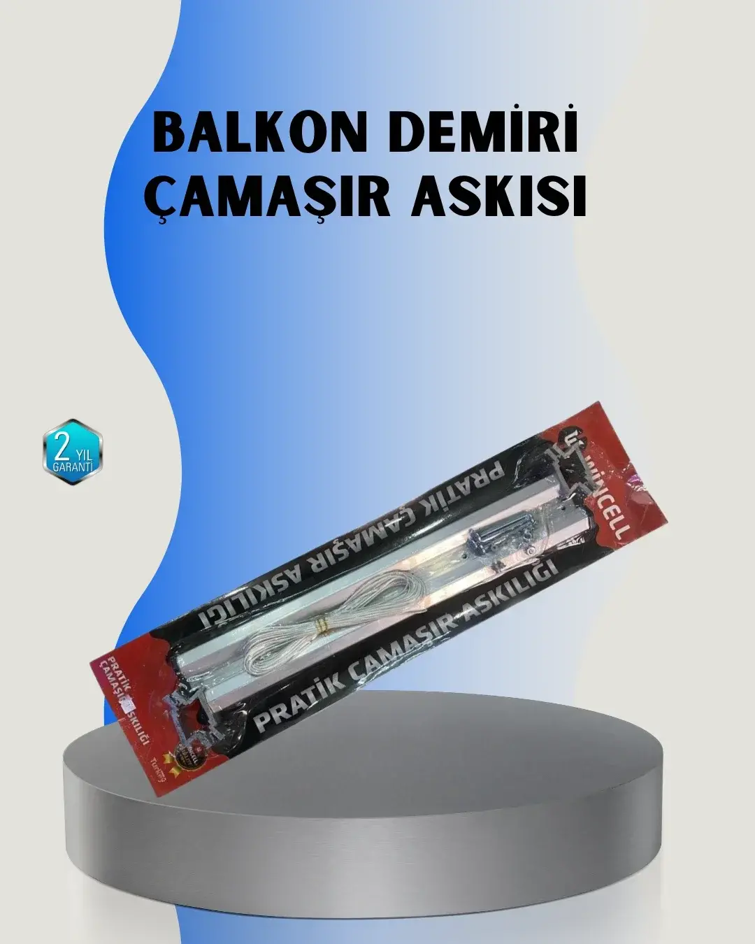 25x60 Balkon Askılığı Kare Der Uyumlu Hava Dayanıklı Çamaşır Askısı