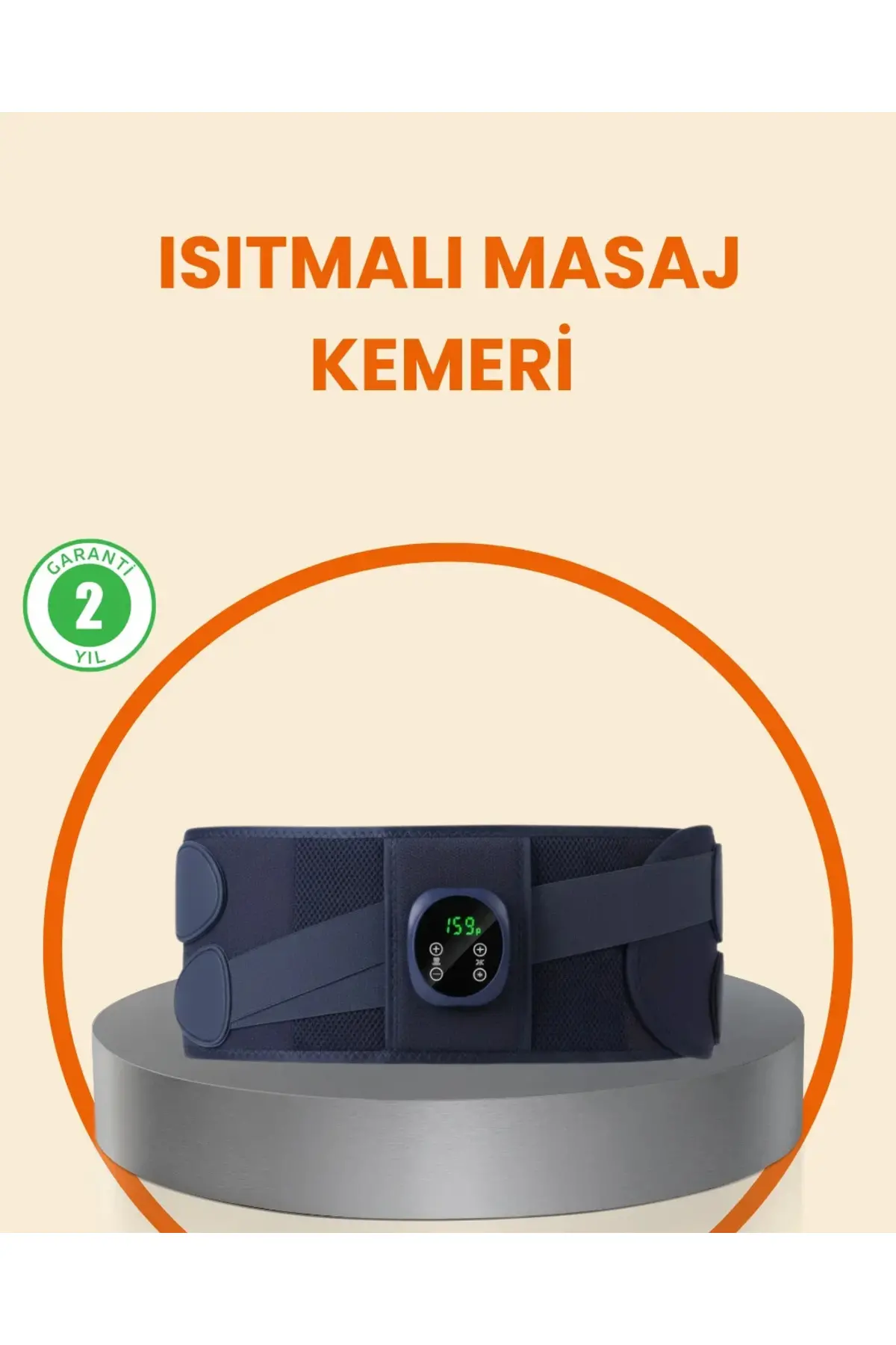 Isıtmalı Masaj Kemeri Dijital Ekranlı Bel Çevresi 100 cm Altı Uyumlu