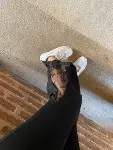 Kadın Dantel Eklemeli Ispanyol Paça Scuba Tayt Pantalon-6