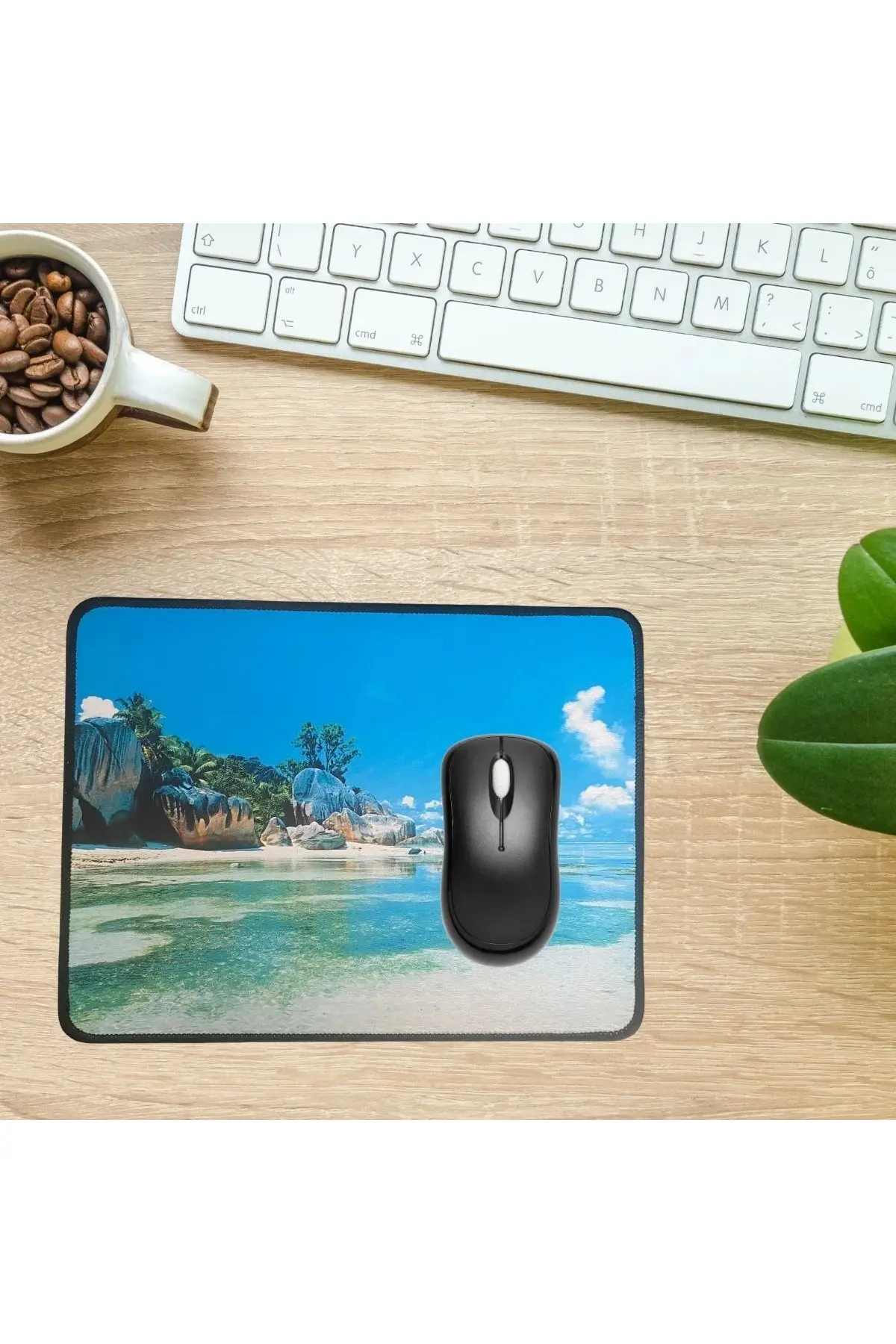 25x32 cm Küçük Boy Mouse Pad Manzara Ada