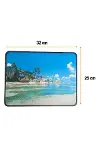 25x32 cm Küçük Boy Mouse Pad Manzara Ada-5