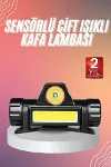 Kafa Lambası Çalışma Işığı Kafa Feneri Şarjlı Mıknatıslı Fenerli-2