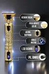 Tıraş Makinesi Şarjlı Profesyonel Saç Kesme Makinesi Gold Çizik Tıraş-2
