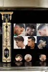 Tıraş Makinesi Şarjlı Profesyonel Saç Kesme Makinesi Gold Çizik Tıraş-3