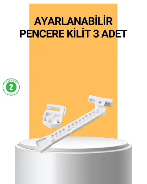 Pencere Cam Emniyet Kilidi Açılma Sınırlayıcı Set