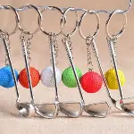 Gerçekçi Golf Tasarımlı Şık Anahtarlık Kolye Çanta Süsü Golf Keychain-1