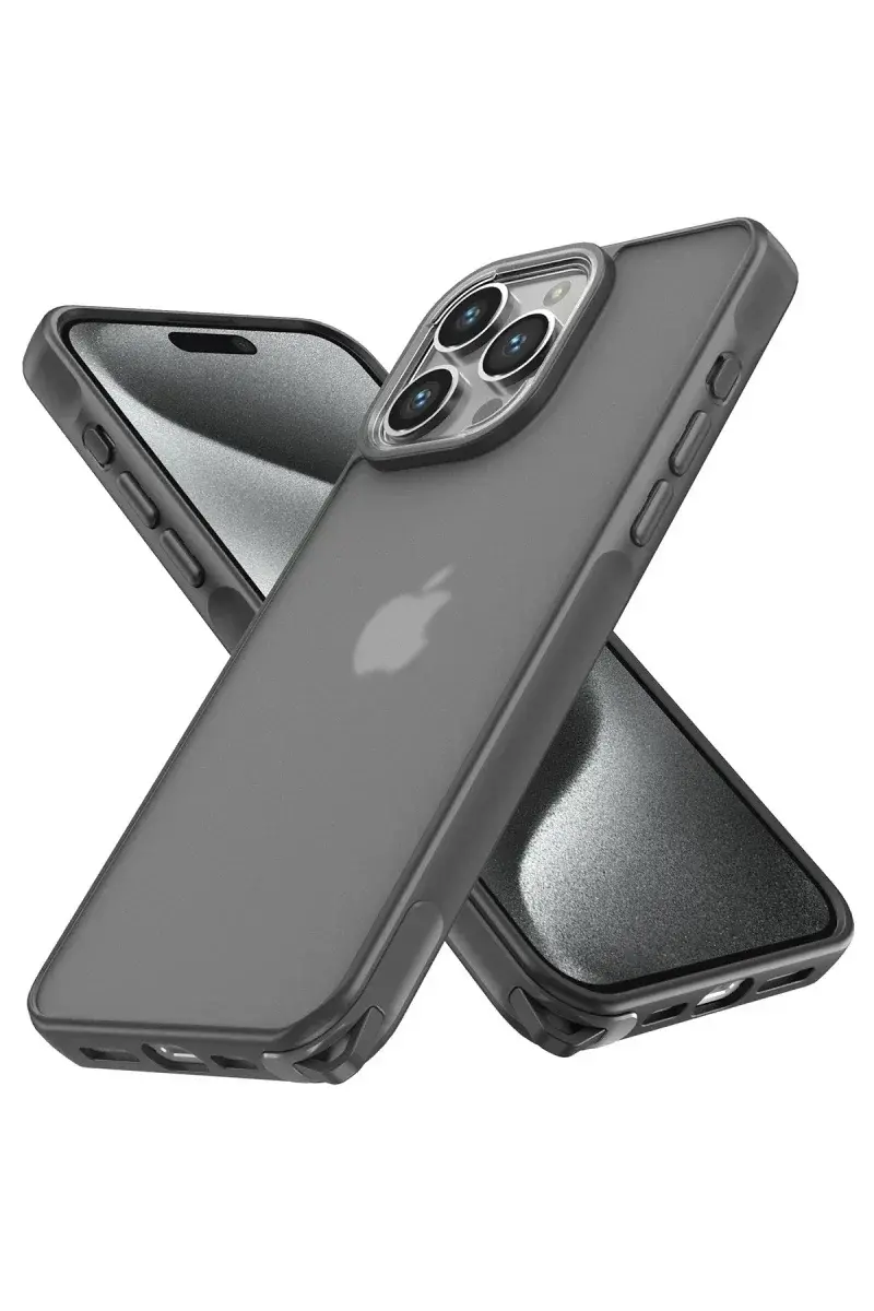 Apple iPhone 14 Pro Kılıf Elegant Kapak - Titan Gri