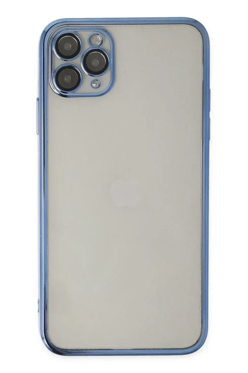 Apple iPhone 11 Pro Kılıf Razer Lensli Silikon - Açık Mavi