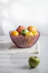 Akrilik Barok Mürdüm Büyük Kare Meyve & Salata Kasesi & Karıştırma Kabı / 3,3 Lt (CAM DEĞİLDİR)-4