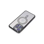 Apple İphone 15 Pro Max Kılıf Joke Simli Magneticsafe Kılıf - Siyah-2