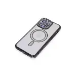 Apple İphone 15 Pro Max Kılıf Joke Simli Magneticsafe Kılıf - Siyah-3