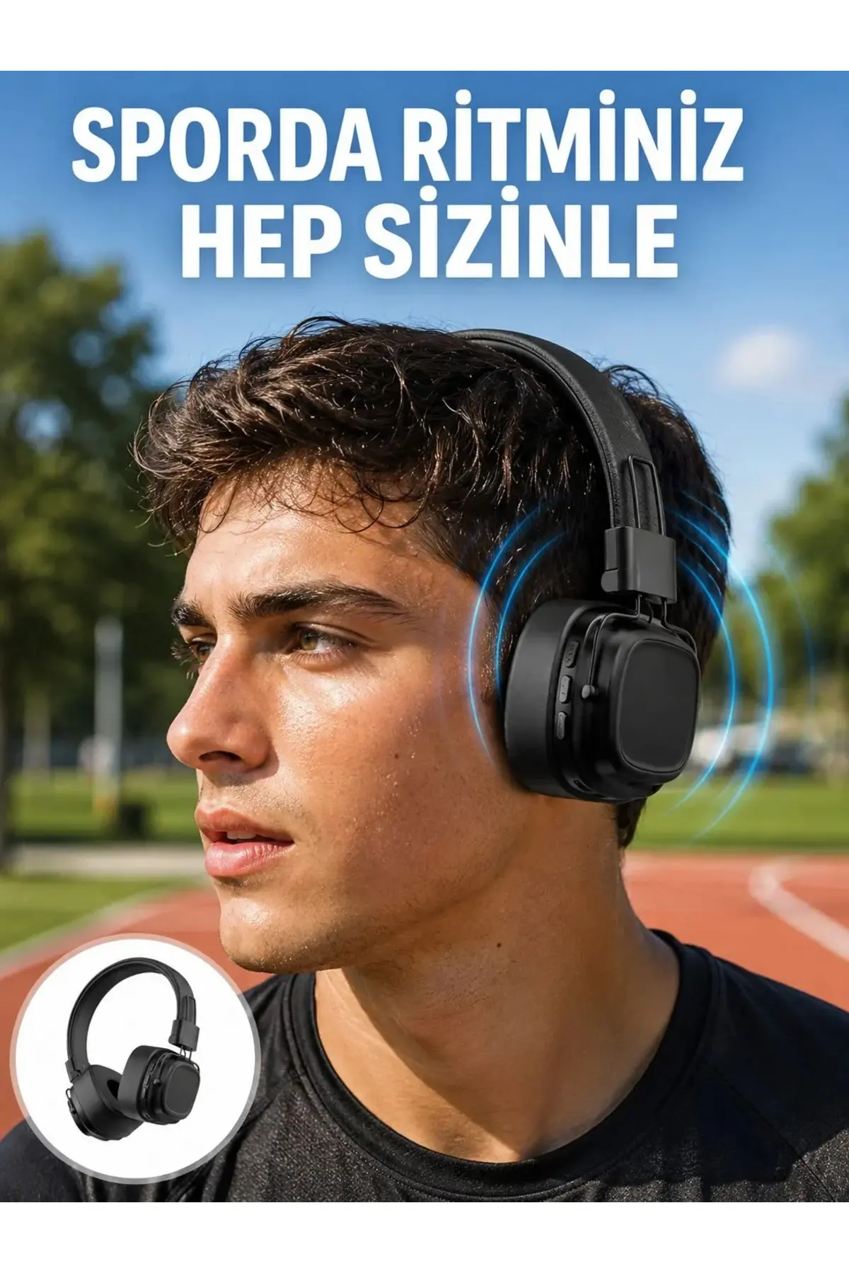 Katlanabilir Tasarımlı Taşınabilir Kablosuz Müzik Kulaklığı Yeni Nesil