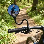 360° Ayarlanabilir Bisiklet Dikiz Aynası – Geniş Açılı Dışbükey Gidon Aynası, Dönebilen Güvenli Sürü-4