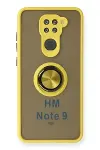 Xiao Red Note 9 Kılıf Montreal Yüzüklü Silikon Kapak - Sarı-1