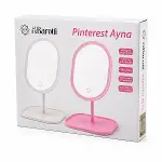 Yuvarlak- Düz Kenar 7 İnç Ledli - Usb Şarjlı Makyaj Aynası 90°TAKILIKLI Ayakr.pls 17.5CM-3