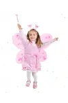 Pembe Kelebek Kız Seti – 50 Cm Kelebek Kanadı, Taç Ve Asa-2