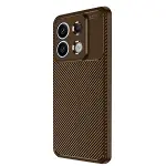 Xiao Red Note 13 Pro 4g Kılıf Auto Focus Karbon Kapak - Kahverengi-2