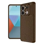 Xiao Red Note 13 Pro 4g Kılıf Auto Focus Karbon Kapak - Kahverengi-1