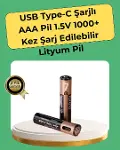 AAA Boyutunda USB Şarjlı Pil – Kompakt Tasarım, Geniş Uyumluluk-1