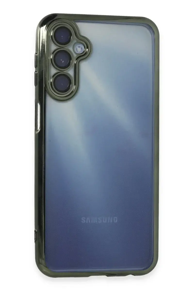 Samsung Galaxy A35 5G Kılıf Razer Lensli Silikon - Yeşil