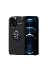 Apple iPhone 13 Pro Kılıf Range Yüzüklü Silikon - Siyah-1