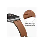 Apple Watch 42mm Kr415 Luaz Deri Kordon (saat Değildir) - Turuncu-3