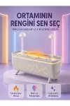 Yağmur Efektli Hava Nemlendirici 280 ML Aromaterapi Difüzörü Alev Modlu Uzaktan Kumandalı-1