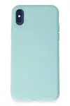 Apple iPhone X Kılıf First Silikon - Turkuaz-1