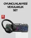 Gang Set Işıklı Klavye Mouse + Bluetooth 5.2 Kulaklık Oyuncu Paketi-1