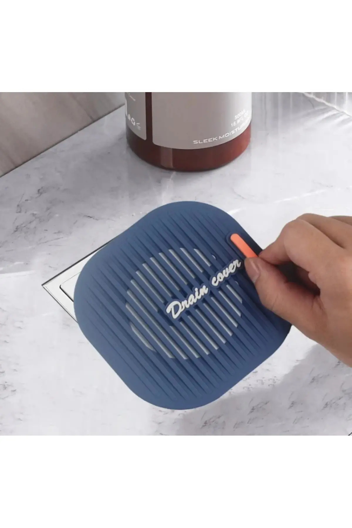 Süzgeçli Lavabo Gider Koruyucu Mat Gri