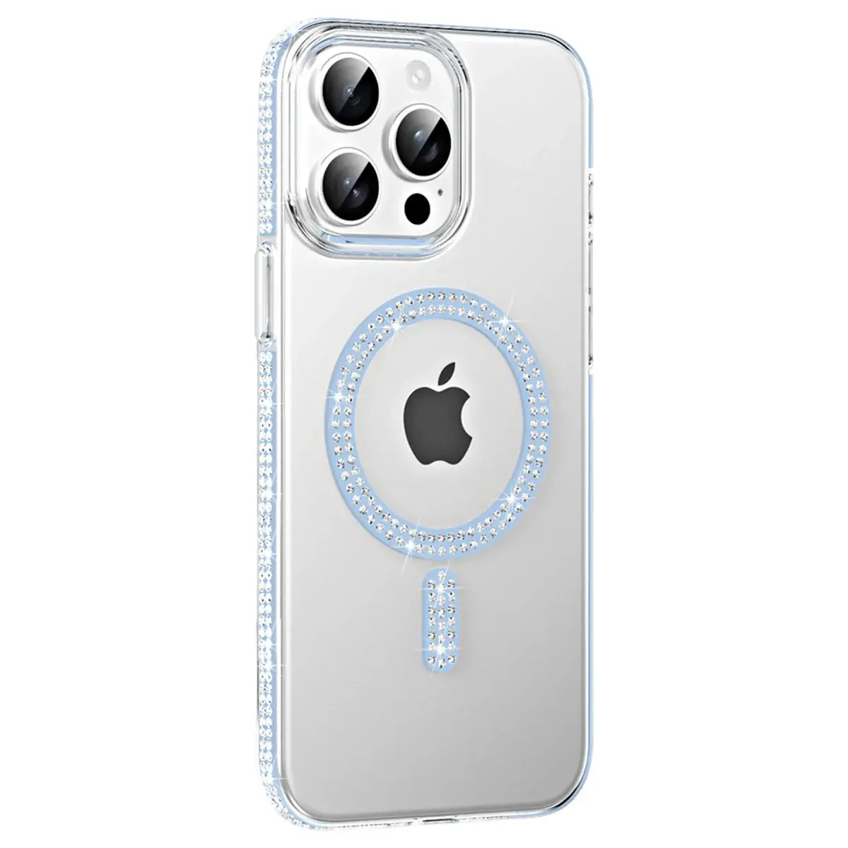 Joko Apple İphone 15 Pro Move Taşlı Magsafe Kapak - Mavi