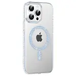 Joko Apple İphone 15 Pro Move Taşlı Magsafe Kapak - Mavi-1