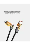 USB-C USB-A 4’ü 1 Arada Örgülü Kablo 65W Hızlı Şarj Metal Uç Dayanıklı-3