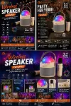 Partypod Bluetooth 5.3 Destekli Çok Fonksiyonlu Kablosuz Mikrofon Ve Hoparlör-4