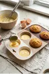 Kahve Rengi 6’lı Silikon Kek Ve Çikolata Kalıbı & Muffin Kabı Pişirme Gereci 16x25 cm-1