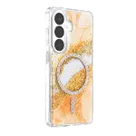 Onegif Samsung Galaxy S26 Lotus Simli Magsafe Kapak - Turuncu-2